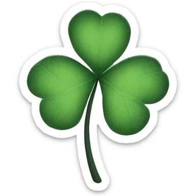 black five leaf clover sticker