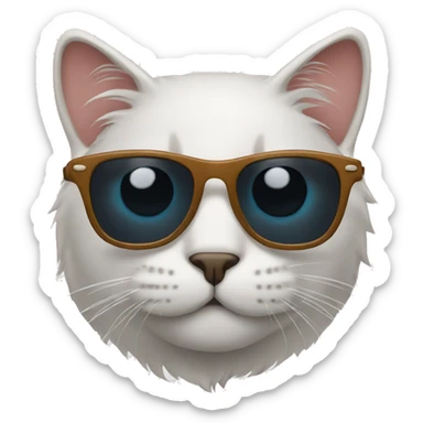 Cat with sunglasses sticker