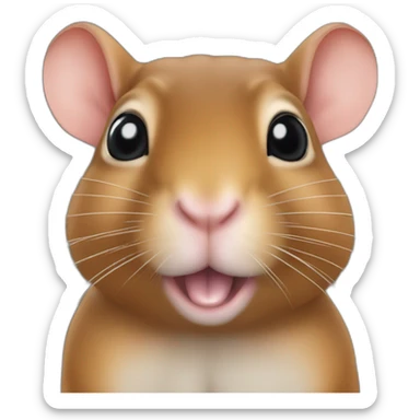 realistic brown agouti gerbil sticker