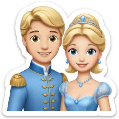 Cinderella and the Prince sticker