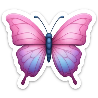 Pink butterfly sticker