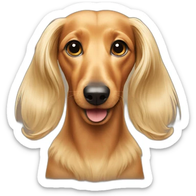 blonde longhaired dachshund sticker