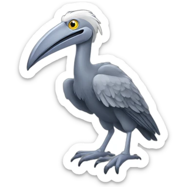 A shoebill programming in Python sticker