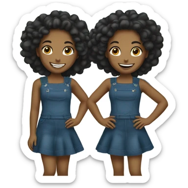Pretty black twins sticker