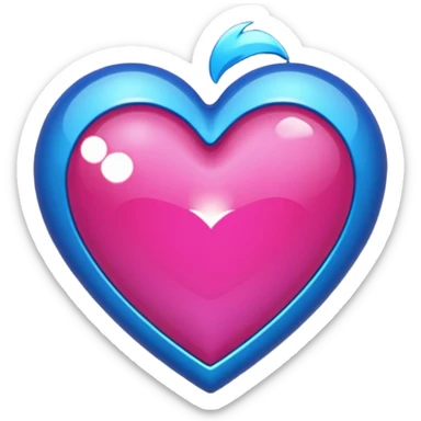 Corazón azul oscuro, con brillos, o sea una combinación de estos dos  💙💖 sticker