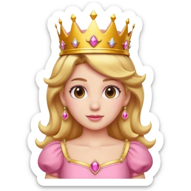 princess peach mixed with a peach sticker