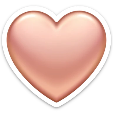 rose gold heart with soft gradient sticker