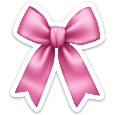 Pink bow sticker