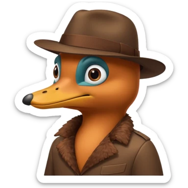 Perry the Platypus with fedora sticker