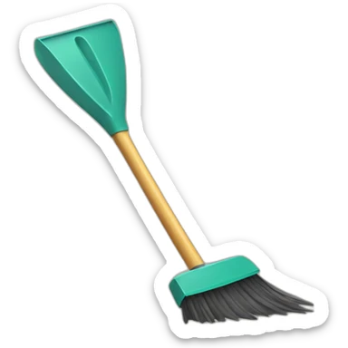 broom and shovel sticker