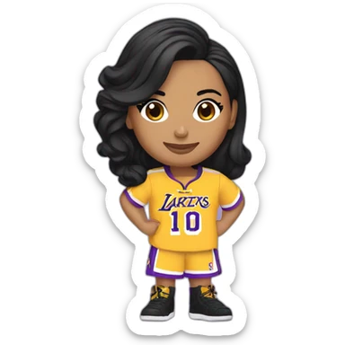 demi lovato wearing yellow lakers jersey sticker