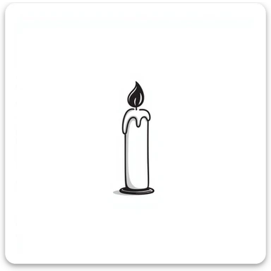white candle sticker