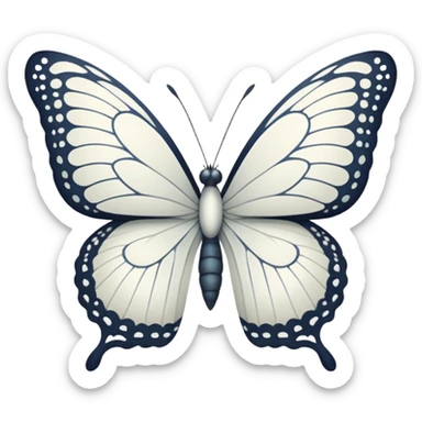 White butterfly sticker
