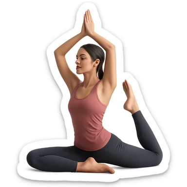 a yoga girl sticker