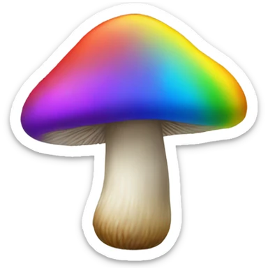 Rainbow mushroom sticker