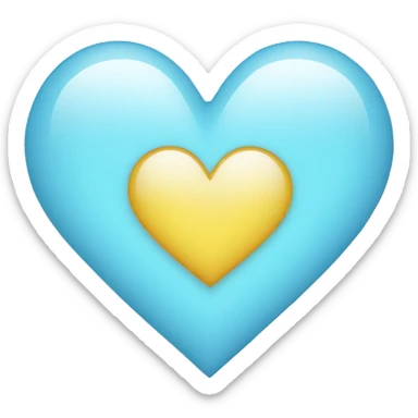 Light blue heart sticker