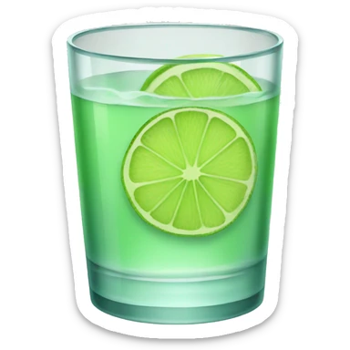 glass of fresh lime sticker