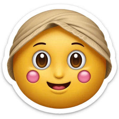 Emoji Sigma con una mandíbula muy marcada y con una ceja levantada y la otra abajo sticker