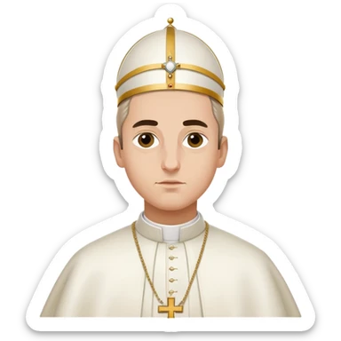 Young pope with modern papal attire sticker