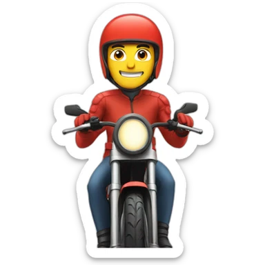 Rider men with red helmet sticker