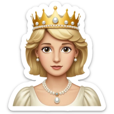 content face, Princess Diana with a crown sticker