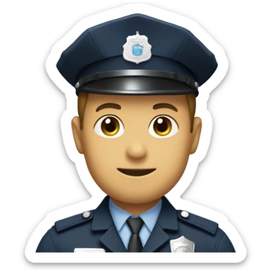 policeman with a pii sign sticker