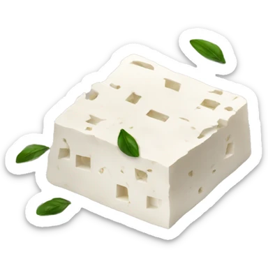 Greek feta on a plate sticker