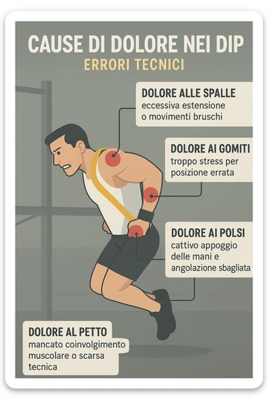 Dolore nel dip per errori di tecnica, facciamo capire bene i dolori in italiano sticker