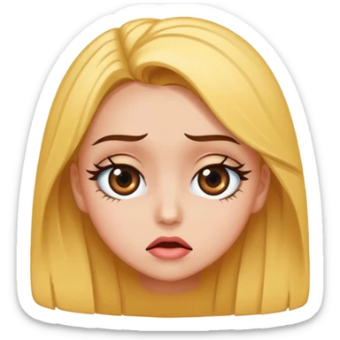 Baddie girl eye rolling at someone make sure they eye is twitching  sticker