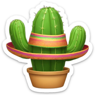 Cactus sombrero sticker