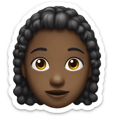 rosto de uma criança negra com tranças sticker