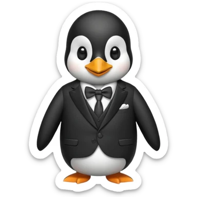 Pinguin wearing a suit  sticker