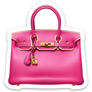 hermes birkin bright bubblegum pink bag gold hardware sticker
