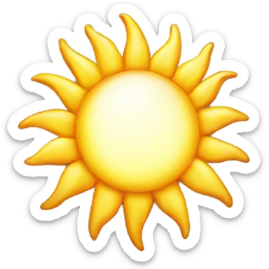 realistic sun sticker