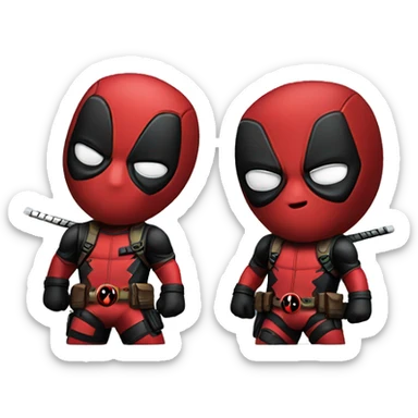 Cute deadpool character  sticker