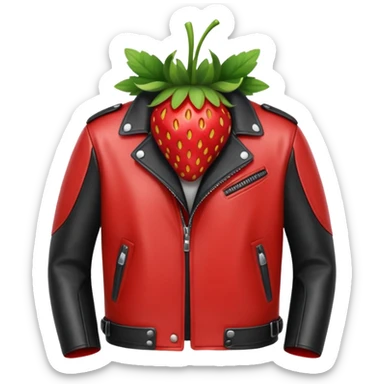 no. the strawberry should be the thing wearing the clothes. not a person, a strawberry sticker