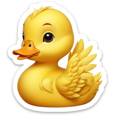 A baby duck sending kiss sticker