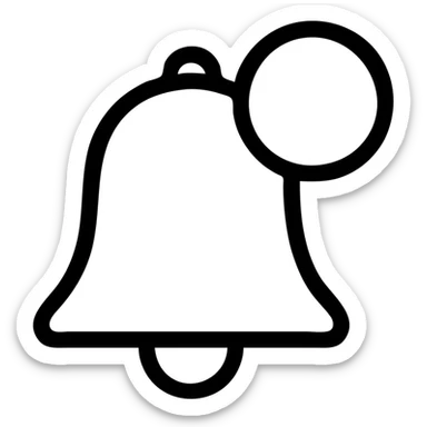 notification badge icon, outlined style sticker