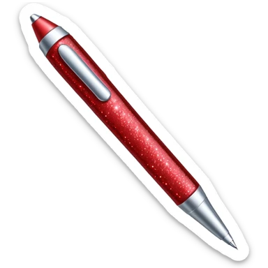 red glitter office supplies sticker