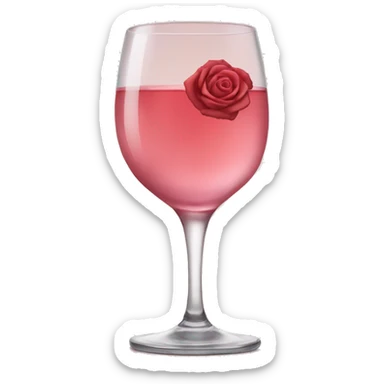 Glass of rose sticker
