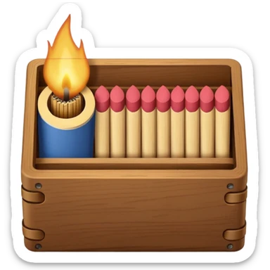 box of mathces sticker