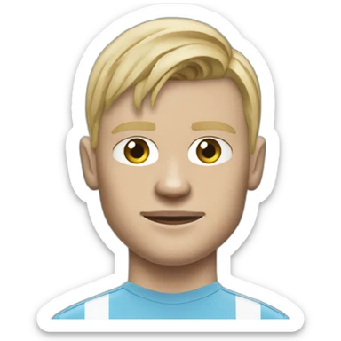 Realistic Erling Haaland wearing Manchester City football shirt sticker