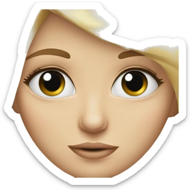 Blond girl blue eyes kissing  sticker