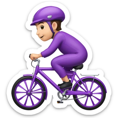 eggplant on bike  sticker