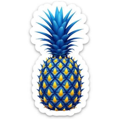 blue pineapple sticker