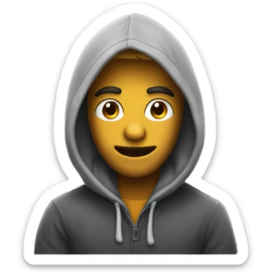 duff wearing hoodie sticker