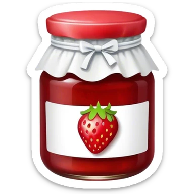 strawberry jam sticker