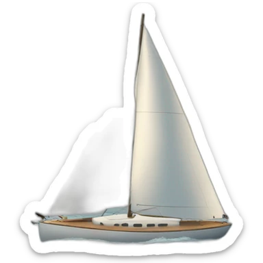 Race sailboat sticker