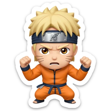 Related to chibi anime style characters of Naruto animes character who are angry  sticker
