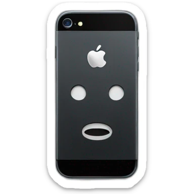 the phone appel iPhone the back black titan sticker